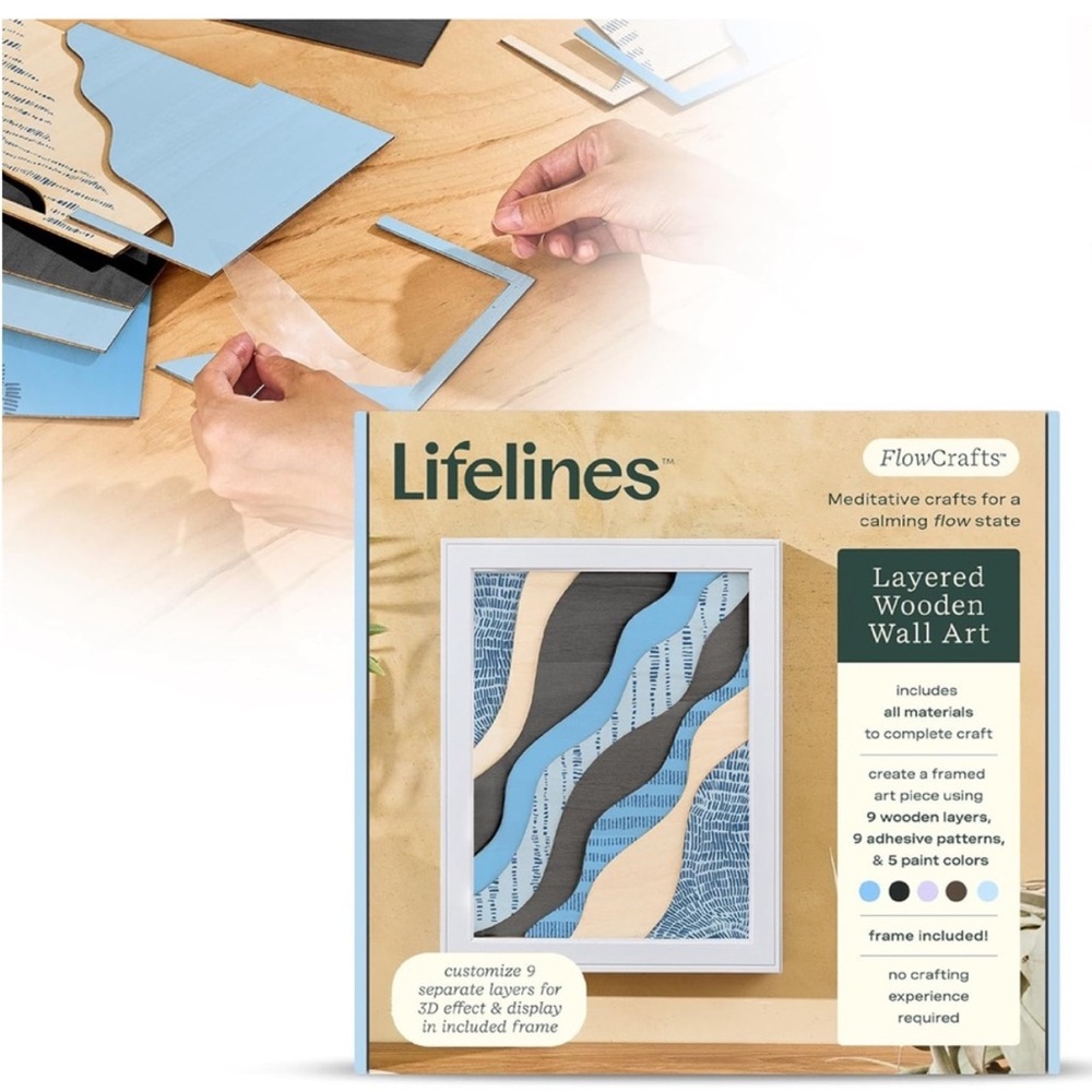 Lifelines Layered Wooden Wall Art Craft Kit